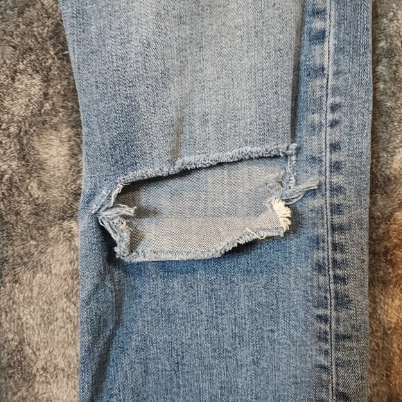 Rag Bone Jeans Womens 27 Blue Nina High Rise Ankle Flare Raw Hem Cropped Frayed - Picture 3 of 15